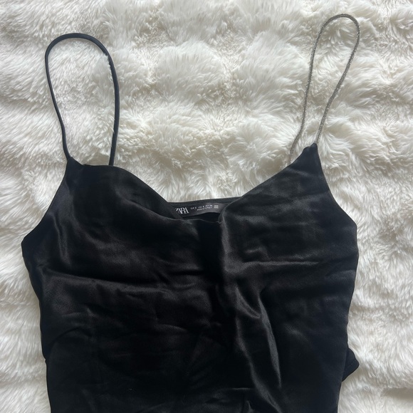 Zara rhinestone strapped cropped camisole - Picture 1 of 4